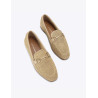 Beige woven dress shoe